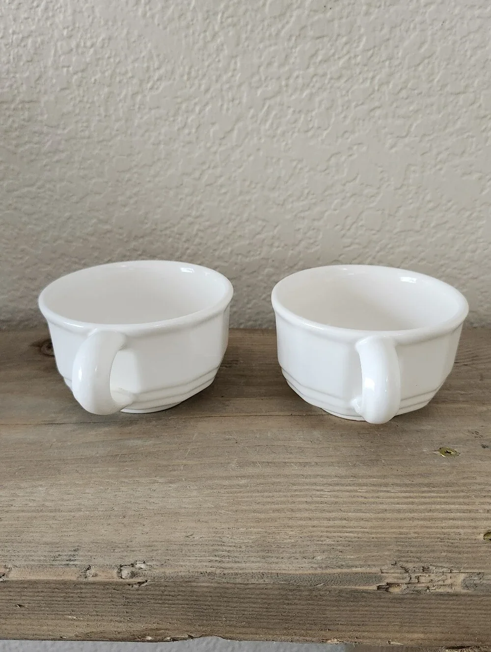 Vintage Pfaltzgraff Heritage White Coffee Mugs Set of 2